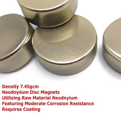 Καλή τιμή Density 7.45gcm Neodymium Disc Magnets Utilizing Raw Material Neodymium Featuring Moderate Corrosion Resistance Requires Coating σε απευθείας σύνδεση